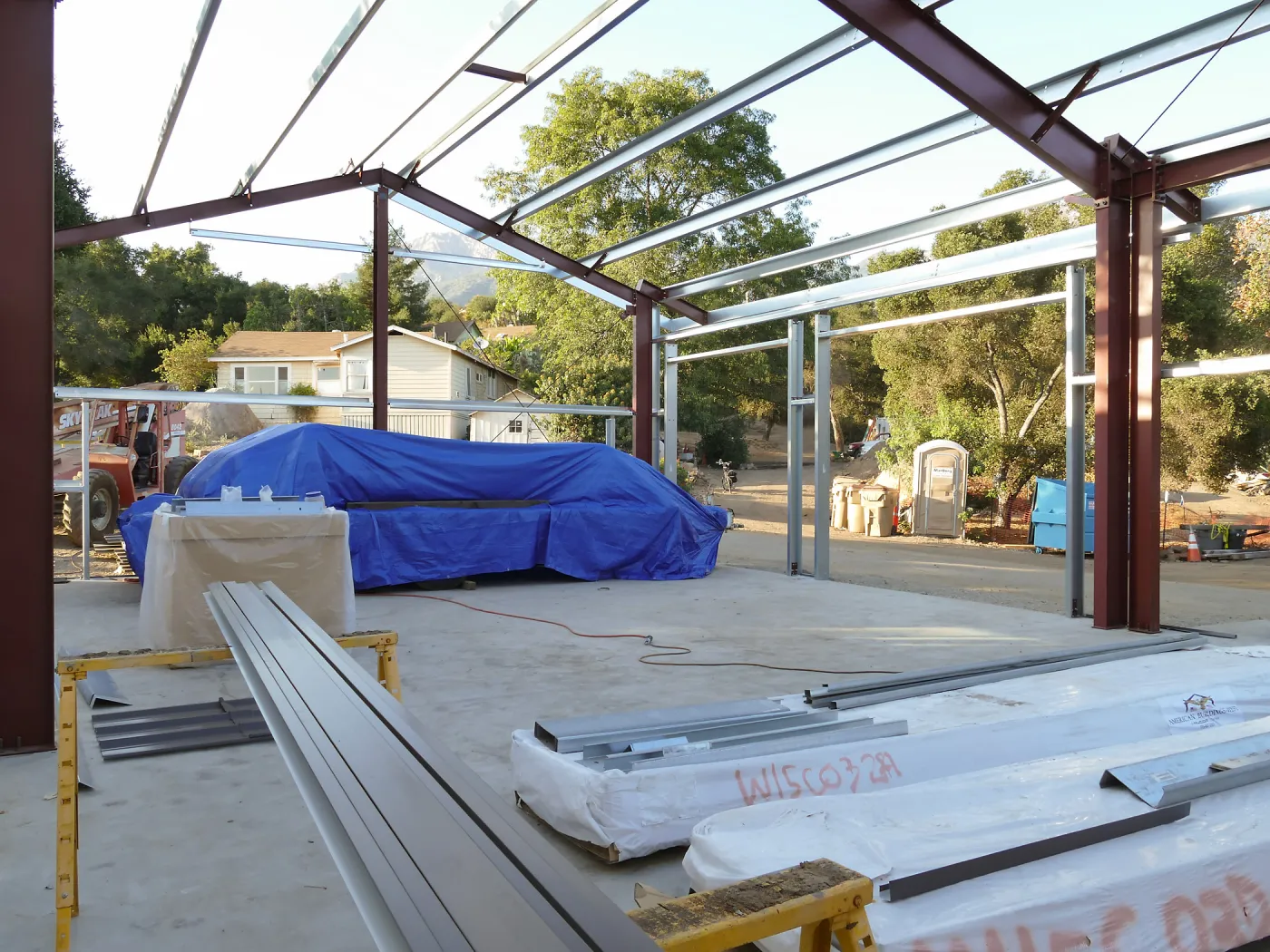 Horticulture Barn Construction, interior looking northwest
