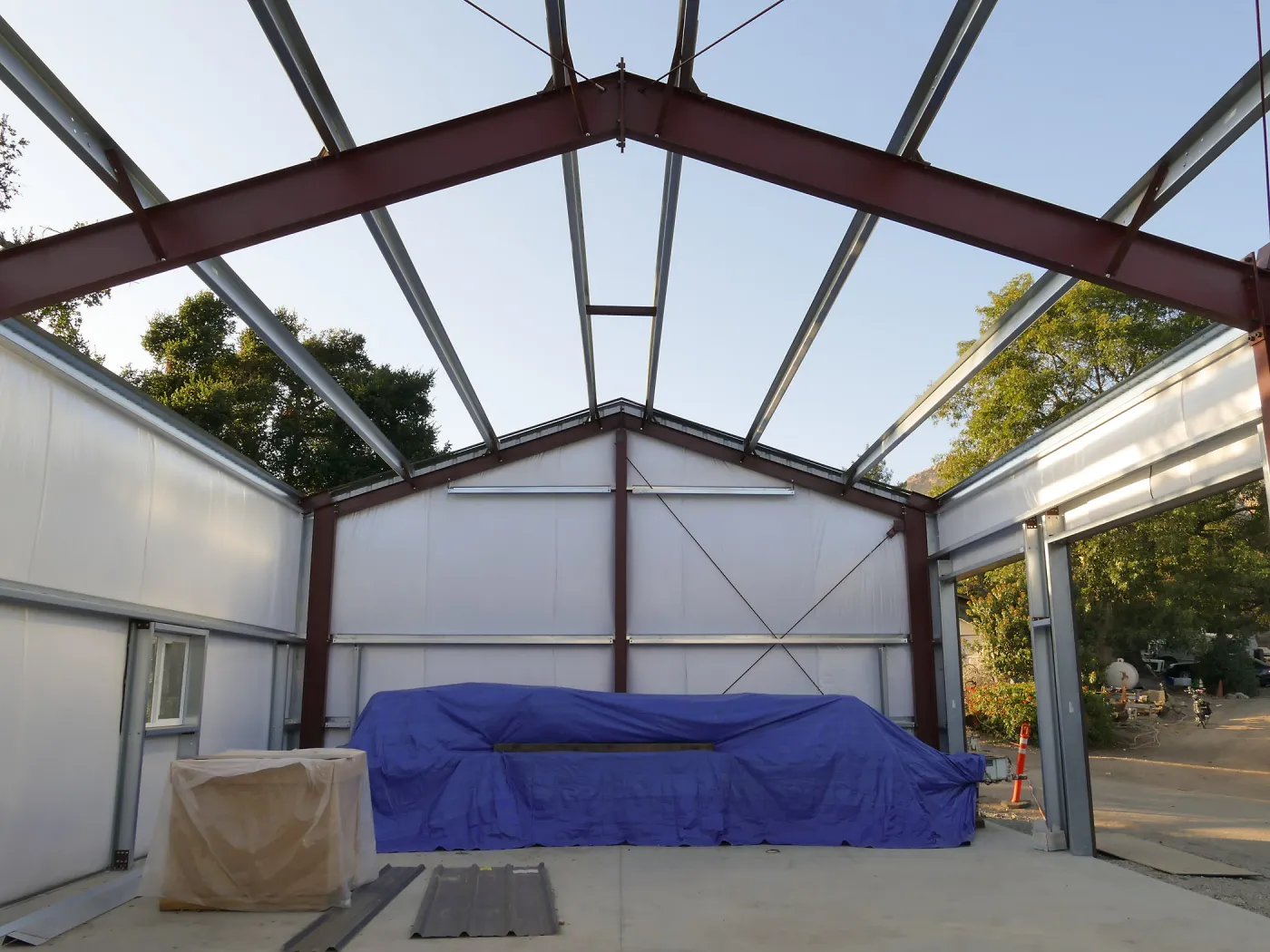 Horticulture Barn Construction, interior looking northwest