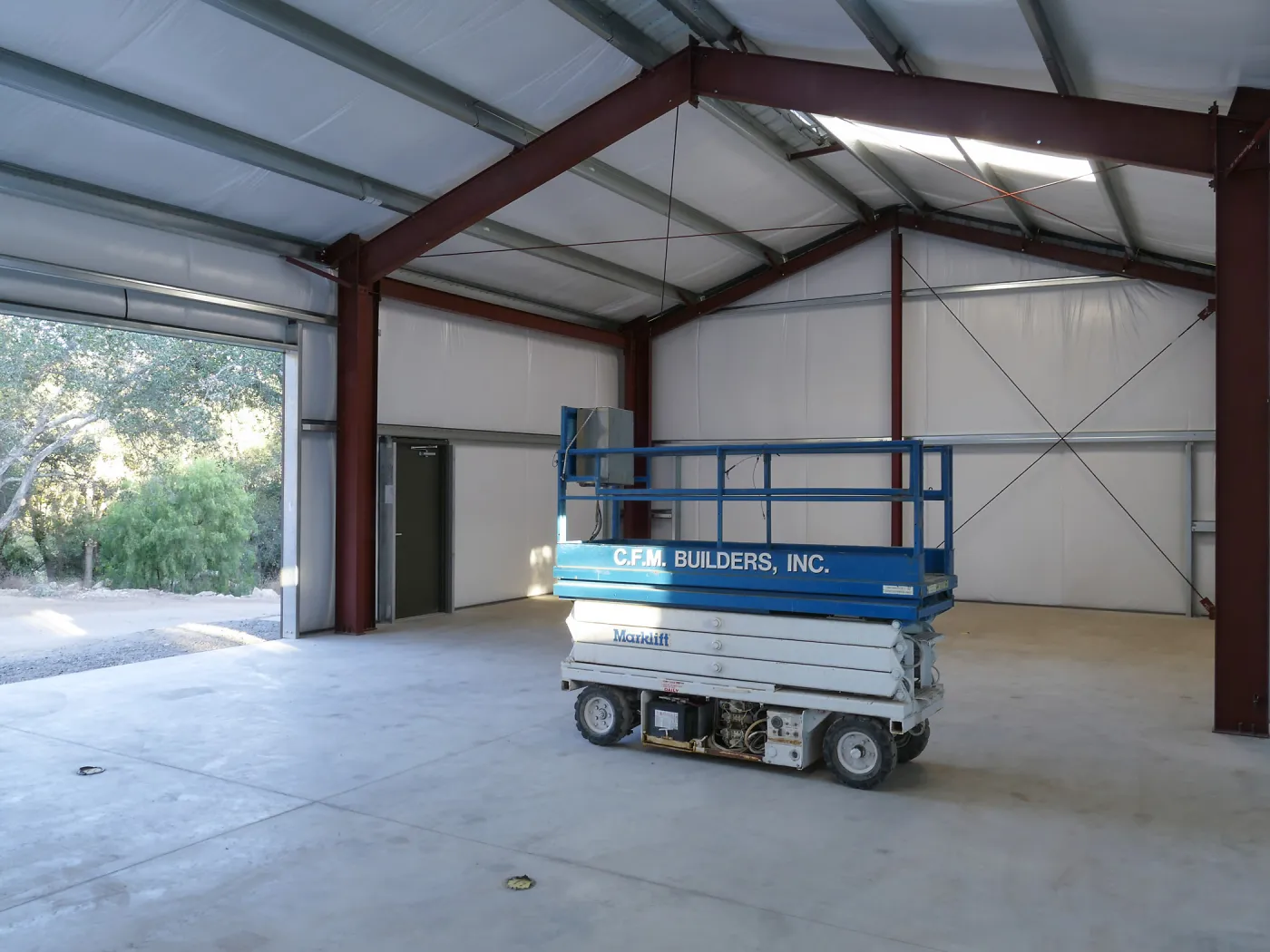Horticulture Barn Construction, interior looking east