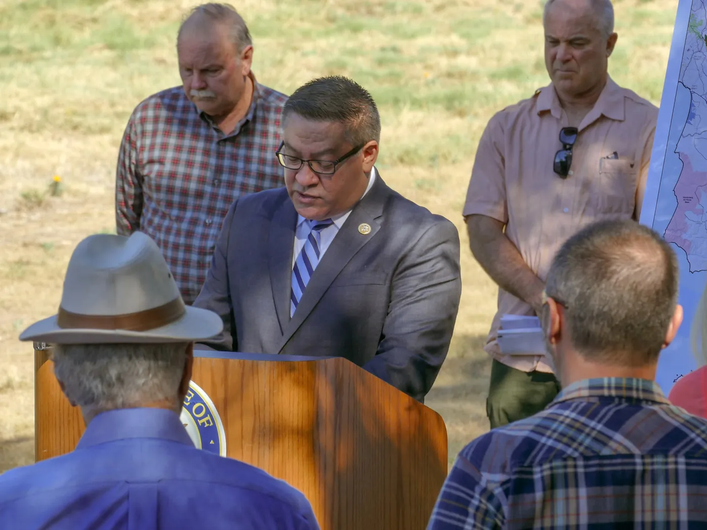 Central Coast Heritage Protection Act press conference, Salud Carbajal