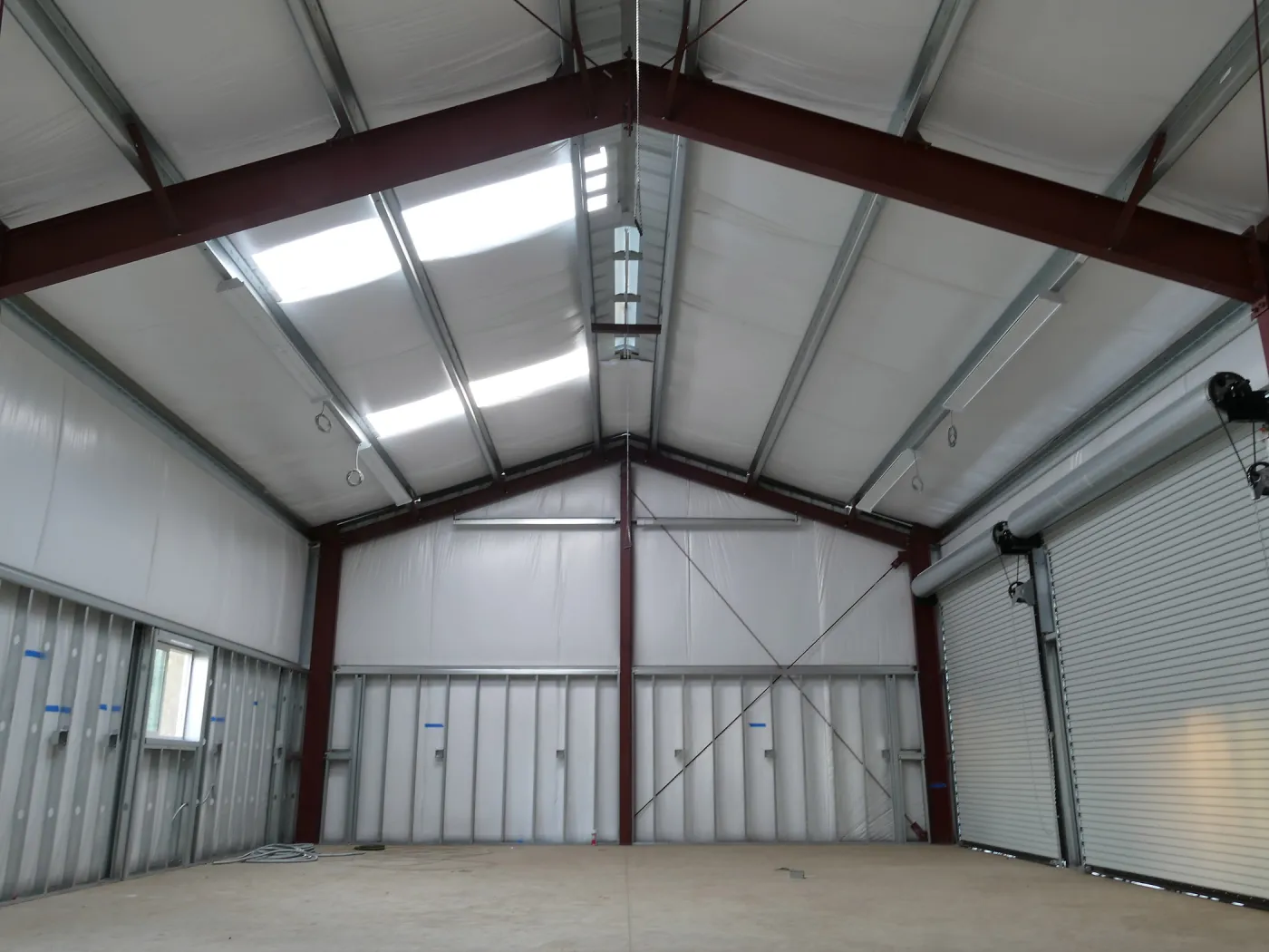 Horticulture Barn Construction, interior looking northwest