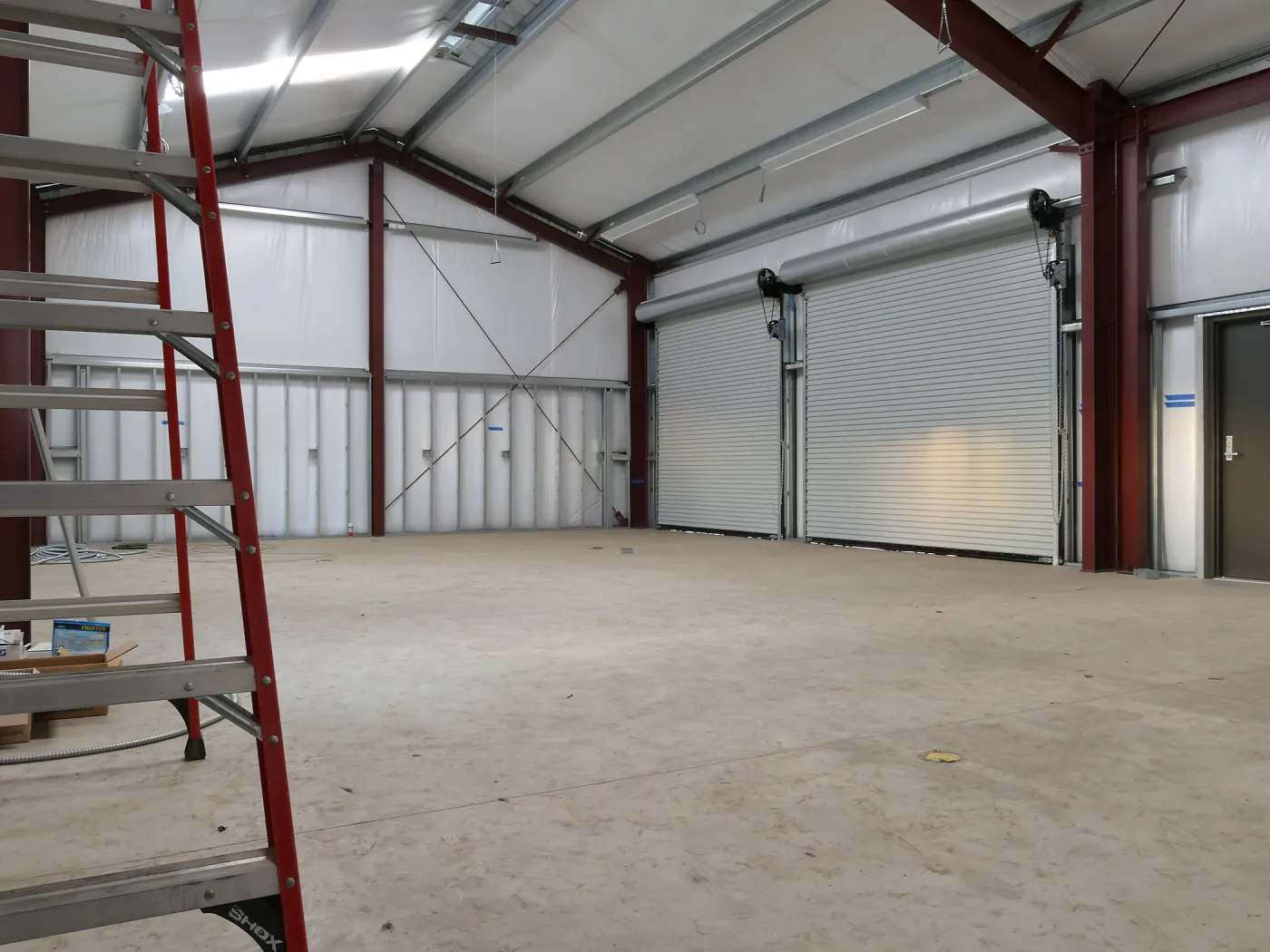 Horticulture Barn Construction, interior looking northwest