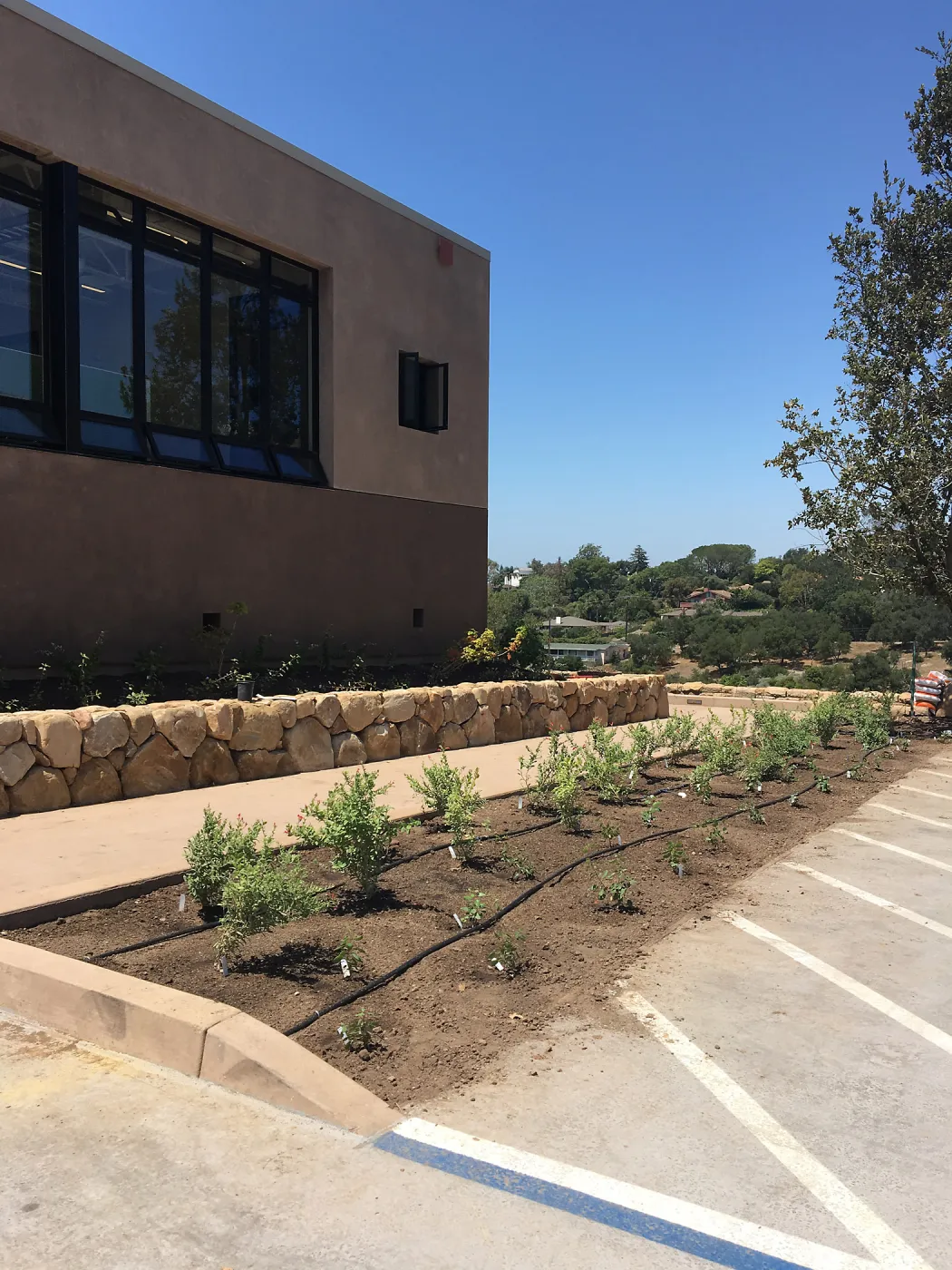 North side Island View Garden construction