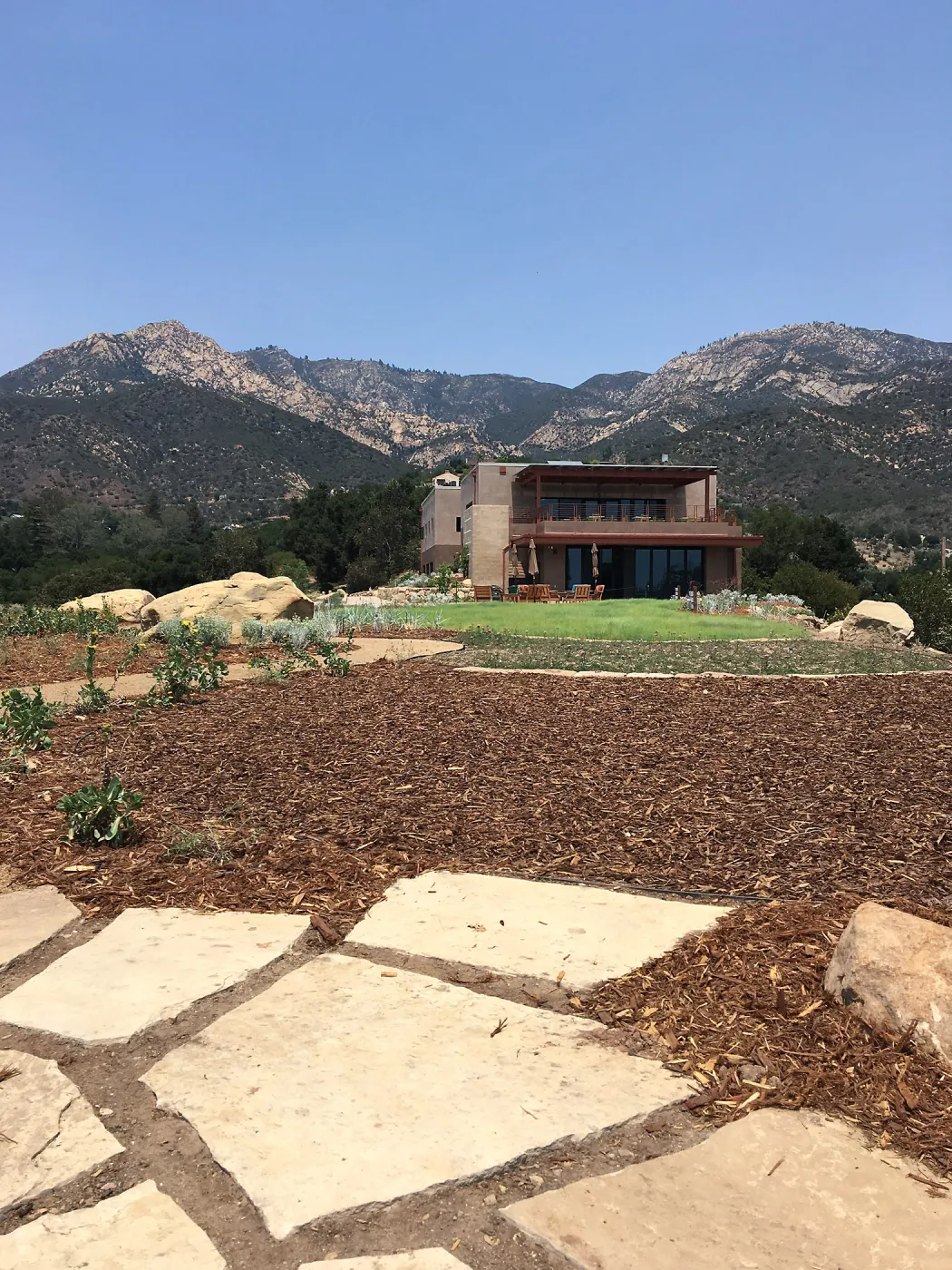 Pritzlaff Conservation Center and Island View Garden between Arlington Peak, La Cumbre Peak, and White Mountain