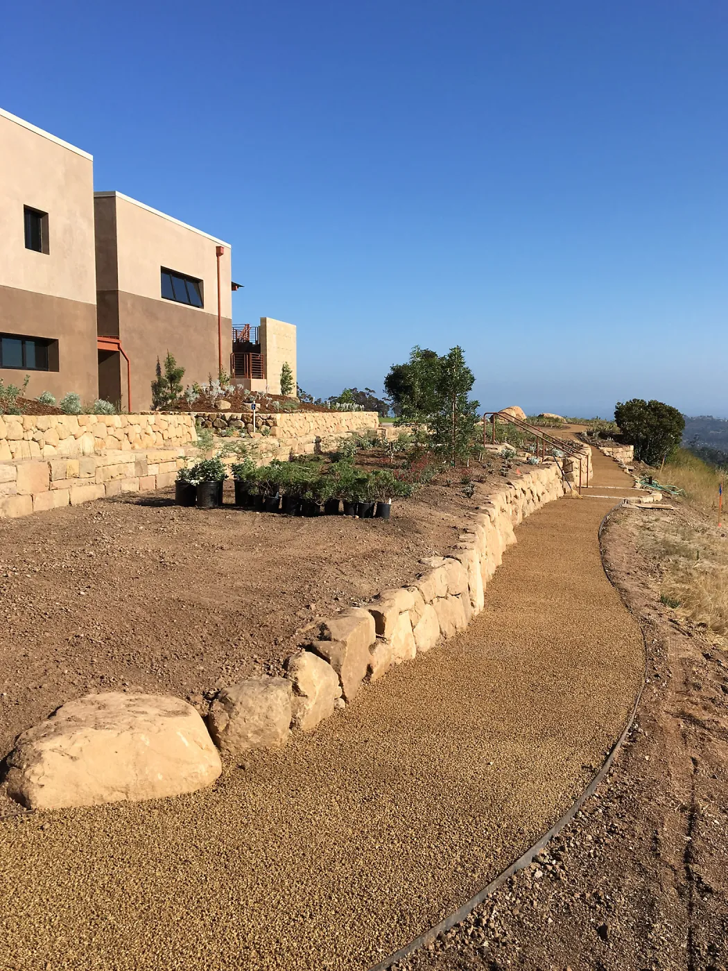 Installation of the Island View Garden west side