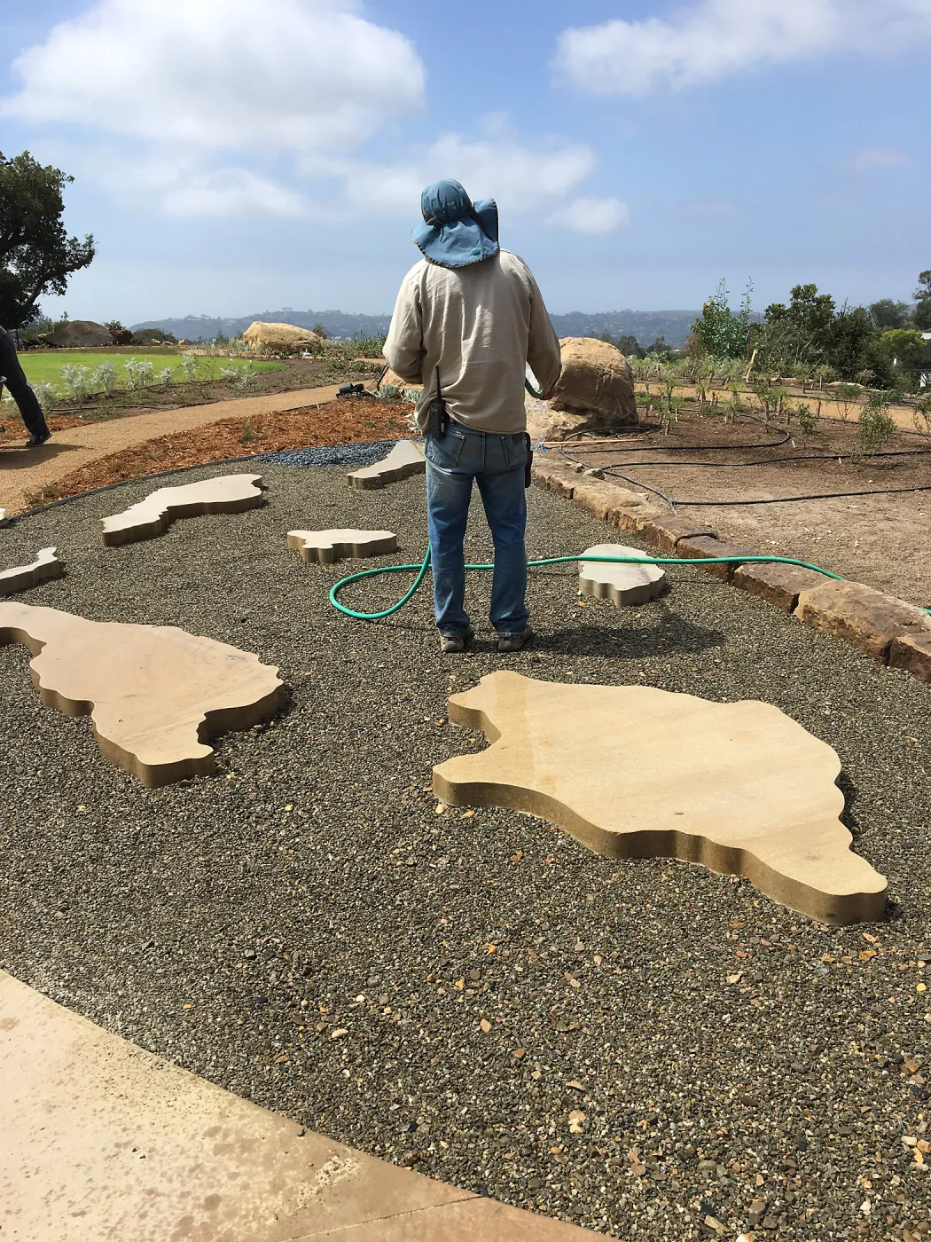 Island View Garden, Finishing the Island Sculpture