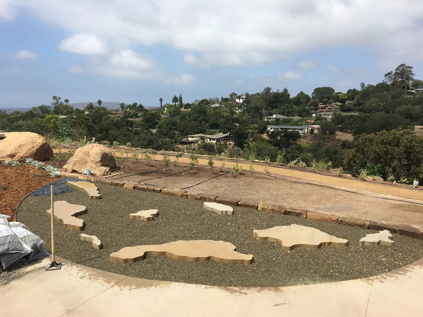 Island View Garden, Finishing the Island Sculpture