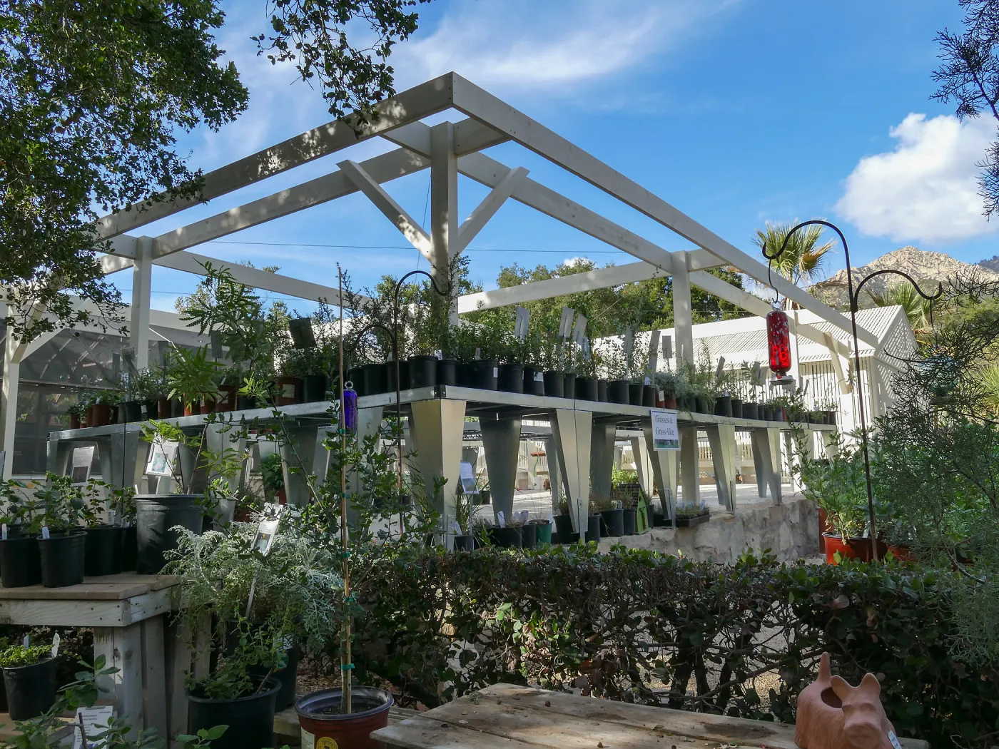 New shade structure at Garden Growers Nursery