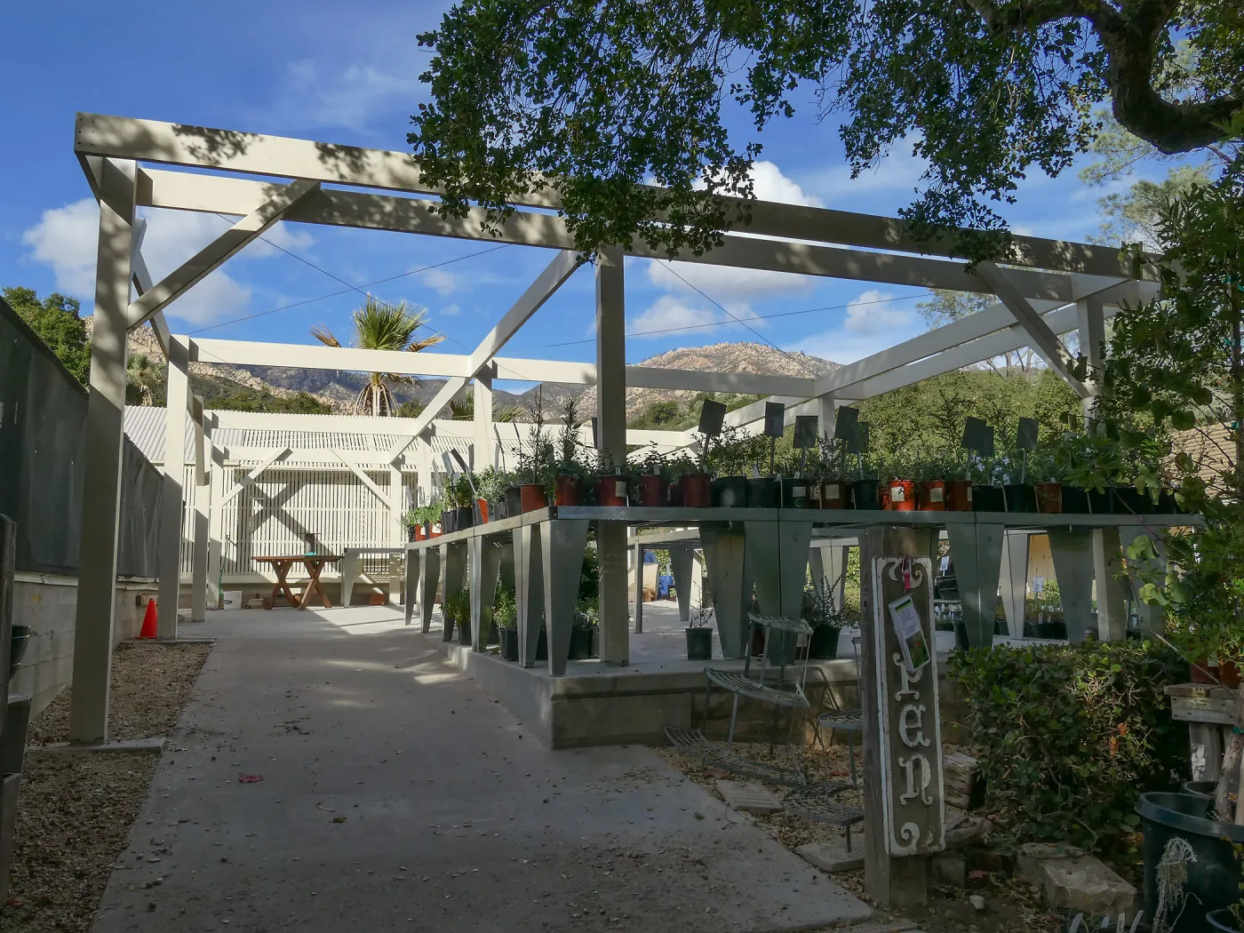 New shade structure at Garden Growers Nursery