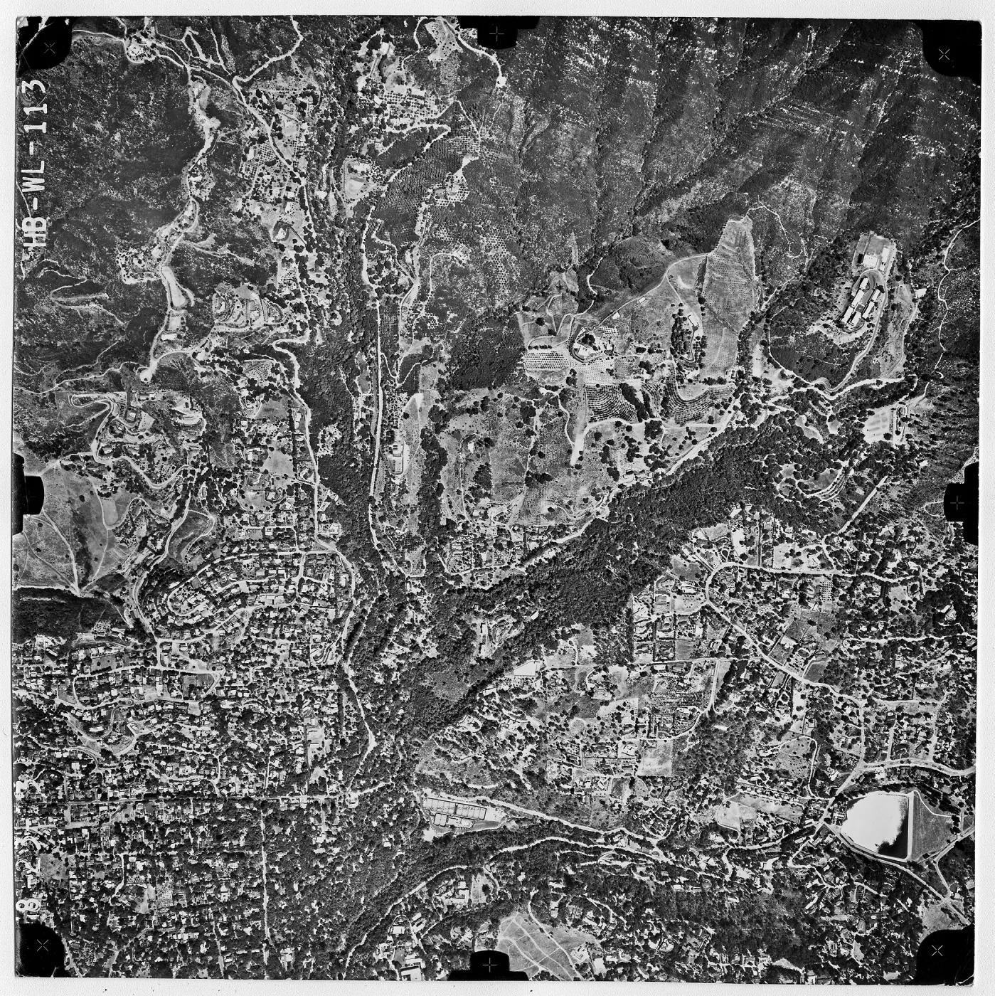 Aerial photograph of SBBG and vicinity