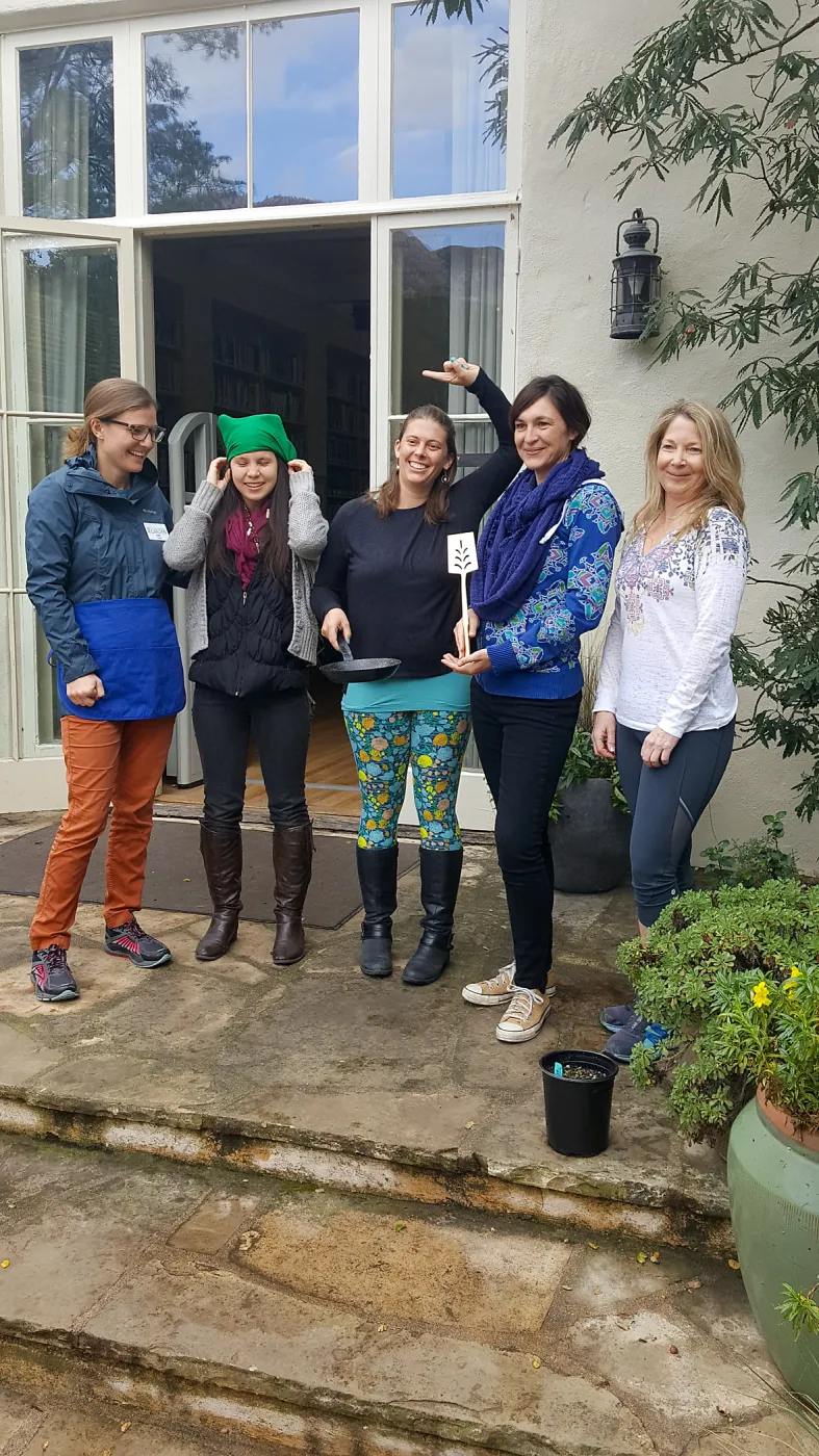 Pancake Day 2018, winning pankake race team.