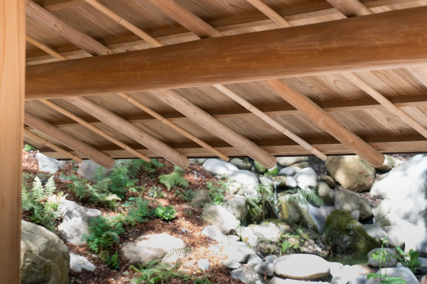 Roof framing detail, ShinKanAn Teahouse