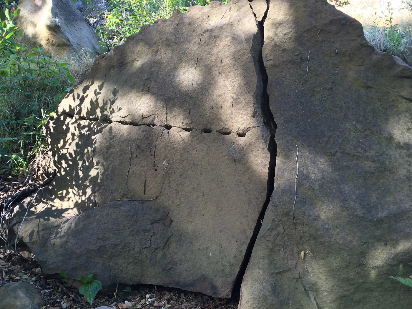 Historic rock drilling in Canyon