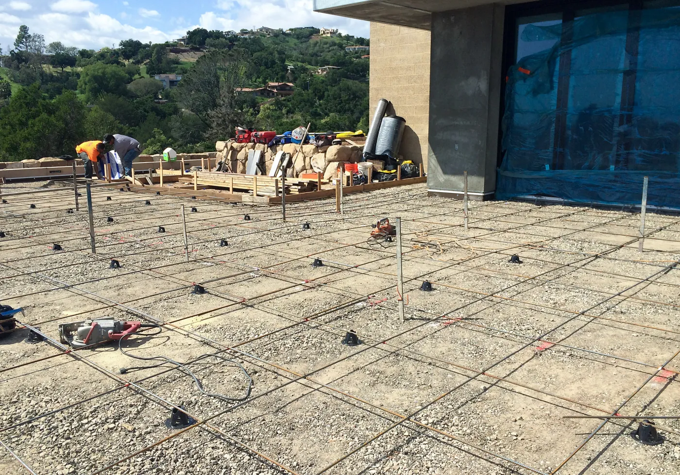 Pritzlaff Conservation Center, south side patio construction