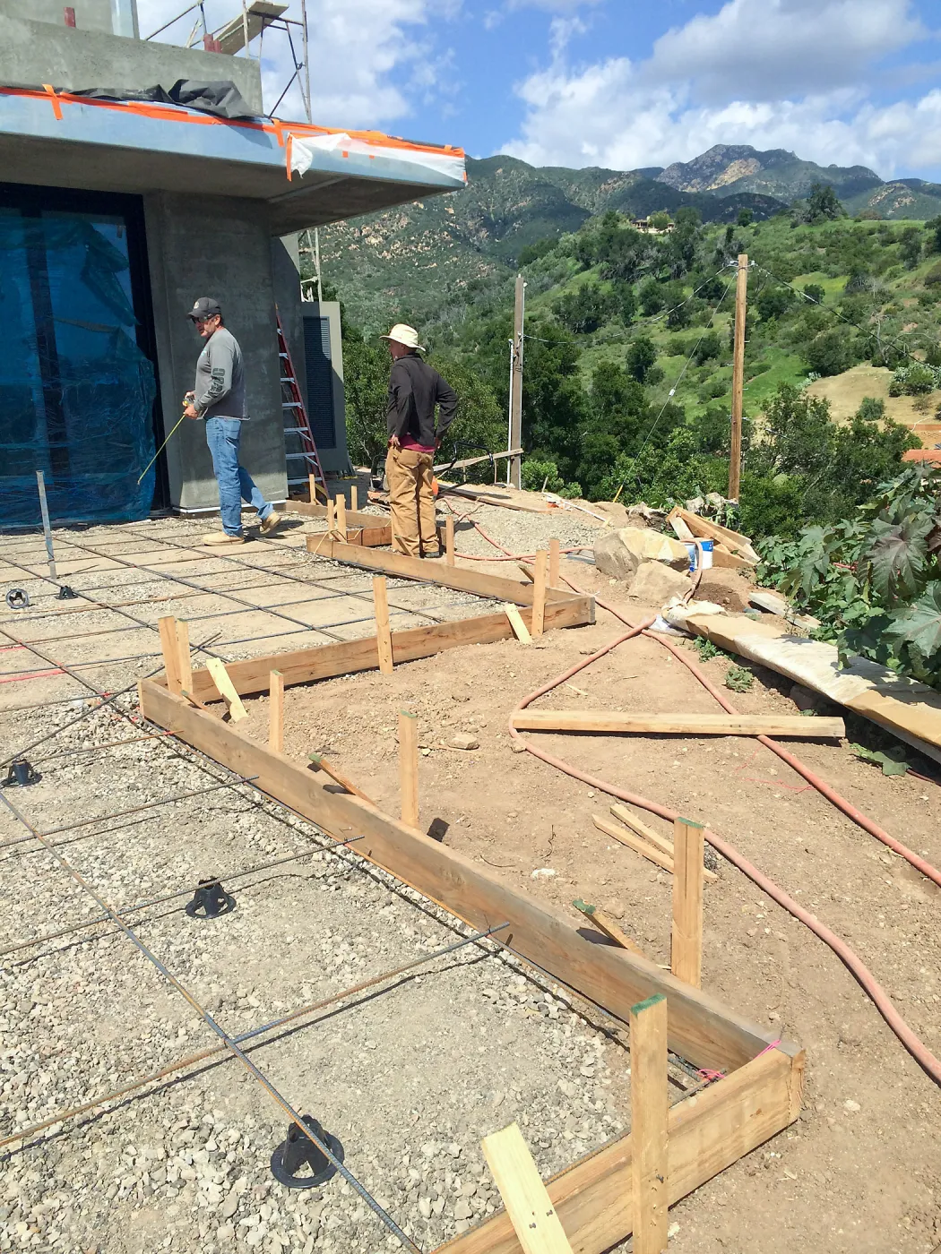 Pritzlaff Conservation Center, south side patio construction
