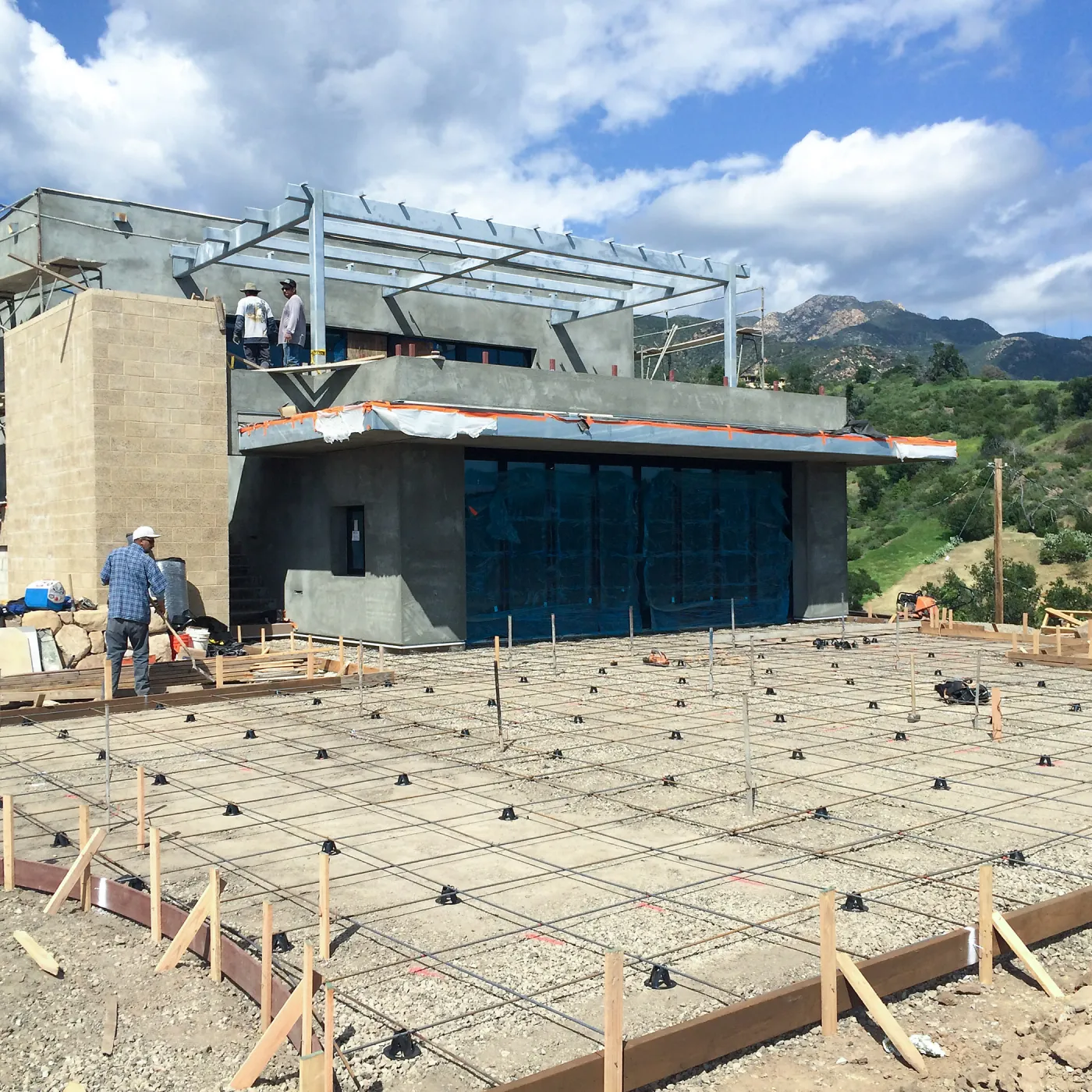 Pritzlaff Conservation Center, south side patio construction