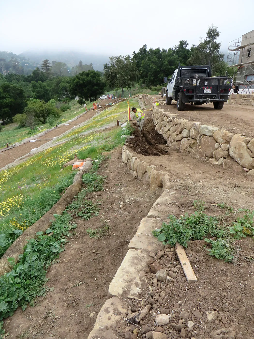 Wall reconstruction at Conservation Center site