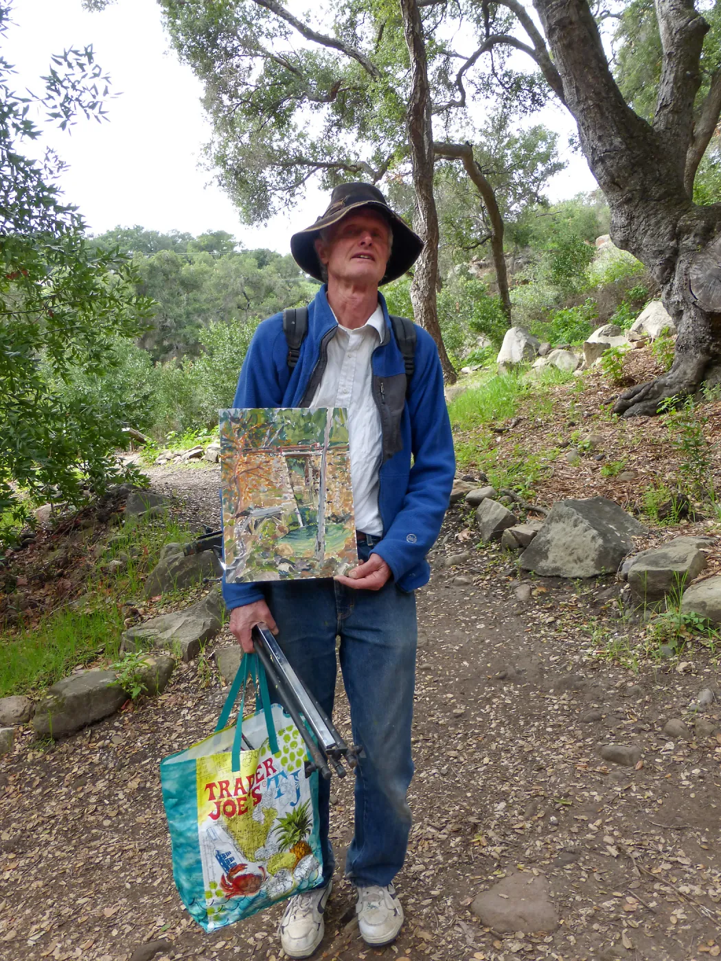 Adult Education art class below Mission Dam