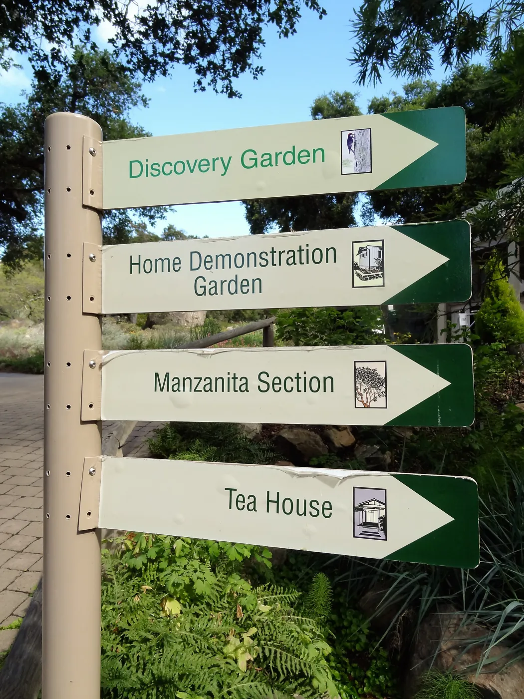 directional signage, SBBG
