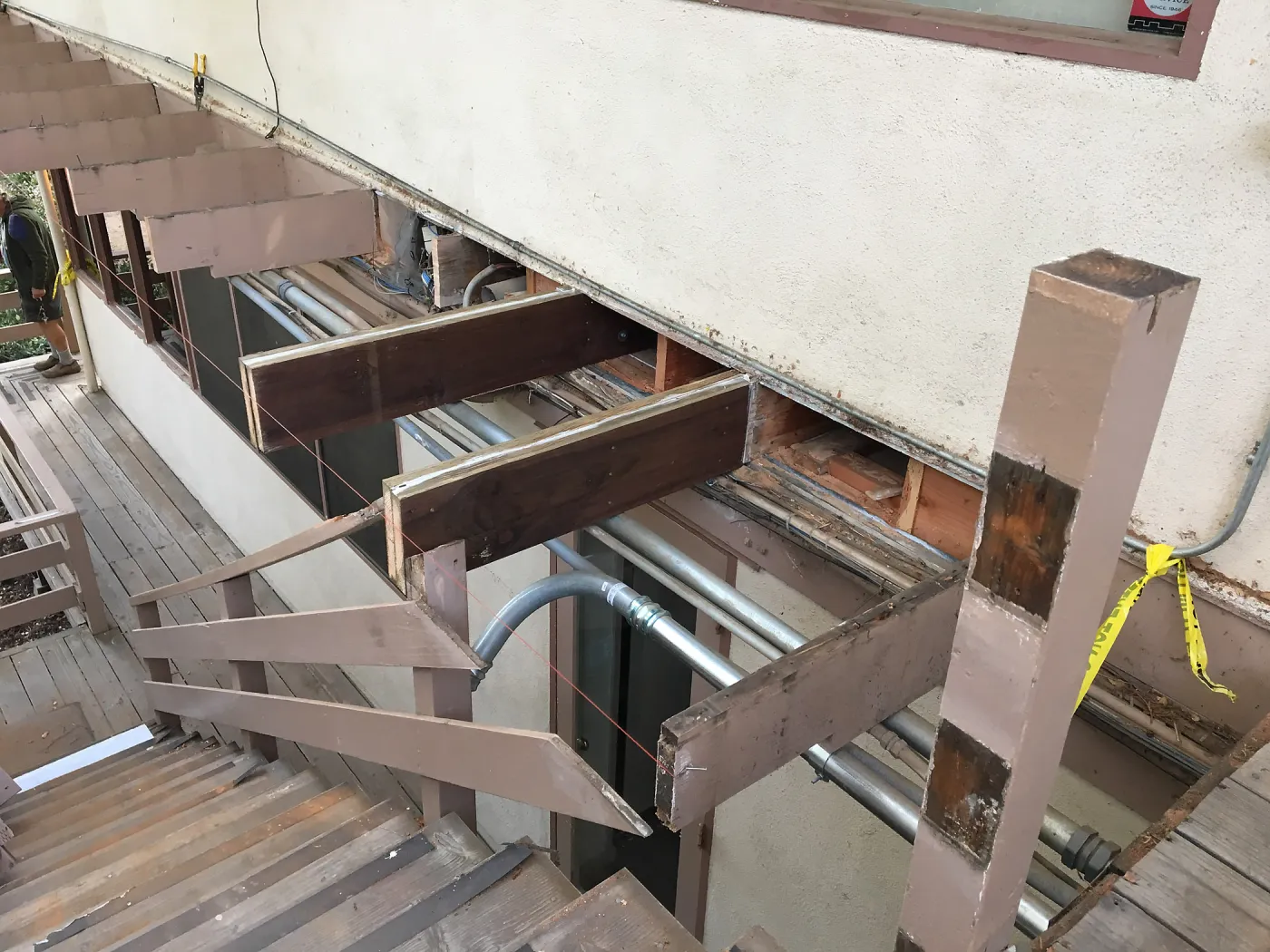 Replacing stairs to the Arroyo room