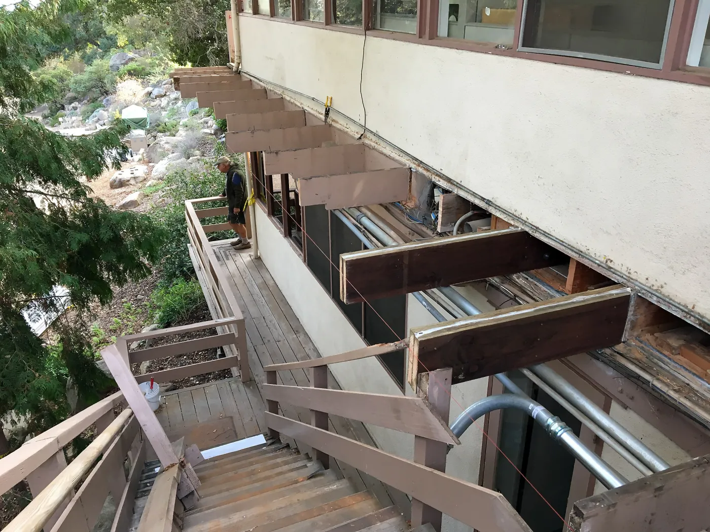 Replacing stairs to the Arroyo room