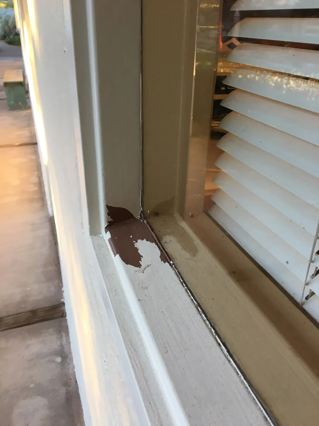 Peeling paint after west side paint project completed