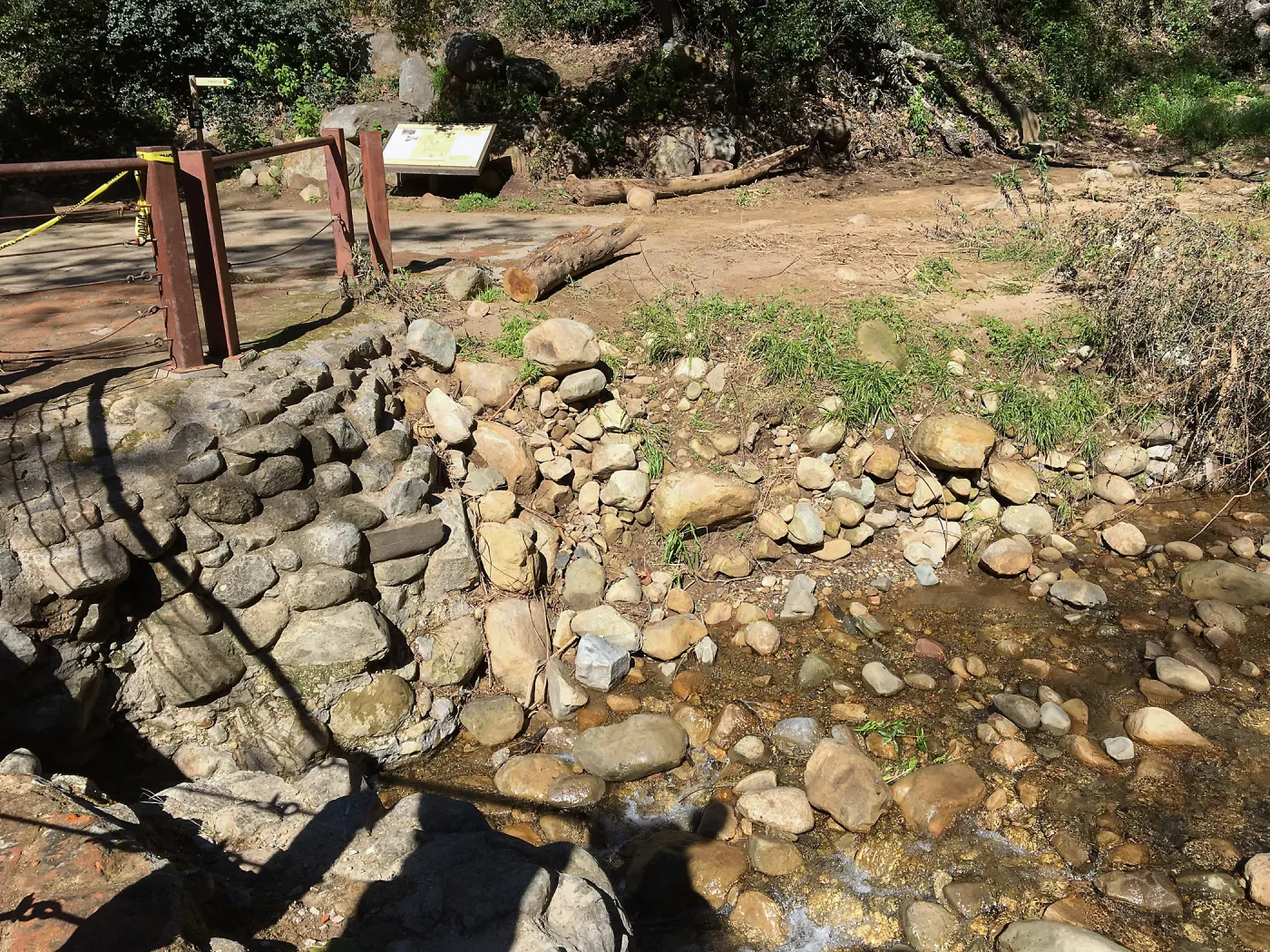 Mission Dam and canyon after the January 20 rainstorm