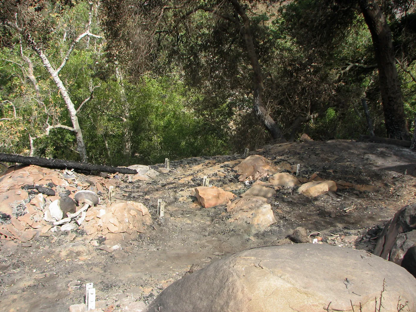 Site of Home Demonstration Deck after Jesusita Fire