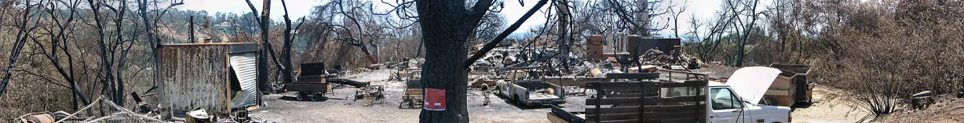 Site of Gane House after Jesusita Fire
