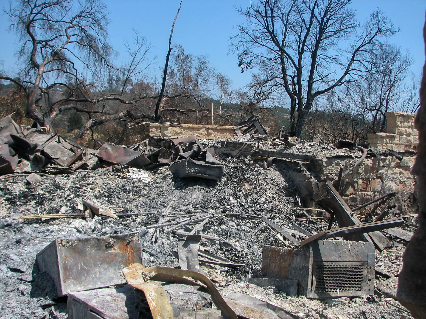 Gane House site after Jesusita Fire