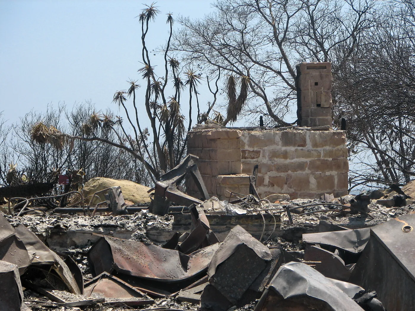 Gane House site after Jesusita Fire