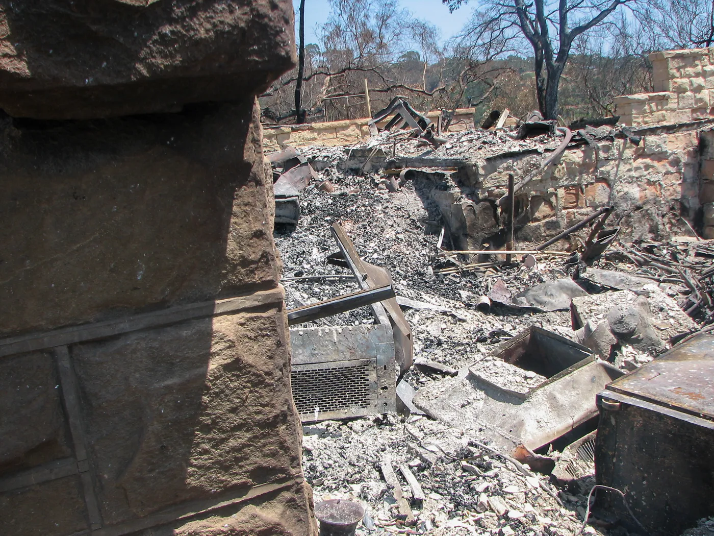 Gane House site after Jesusita Fire