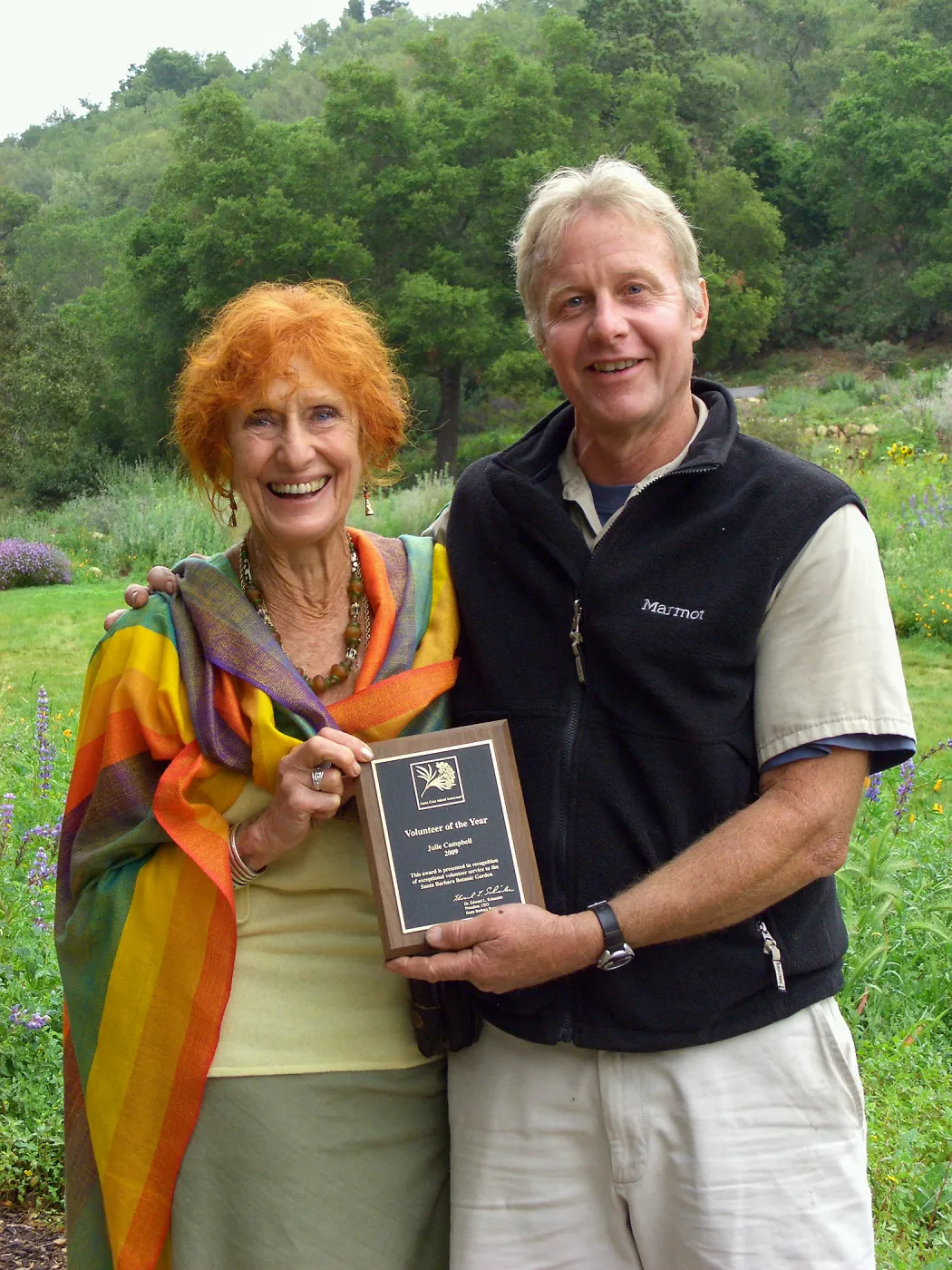 Volunteer of the Year Julie Campbell with Dave Kershaw