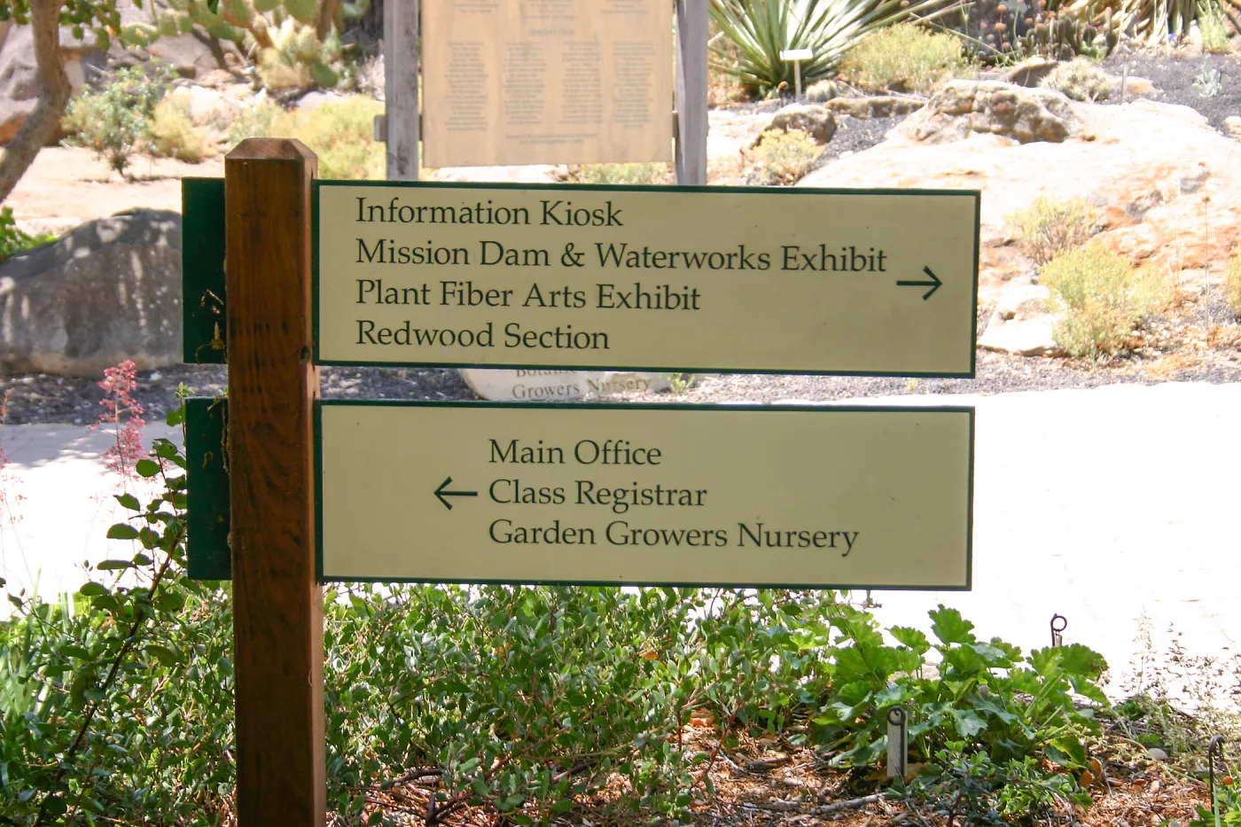 Directional signage, Courtyard