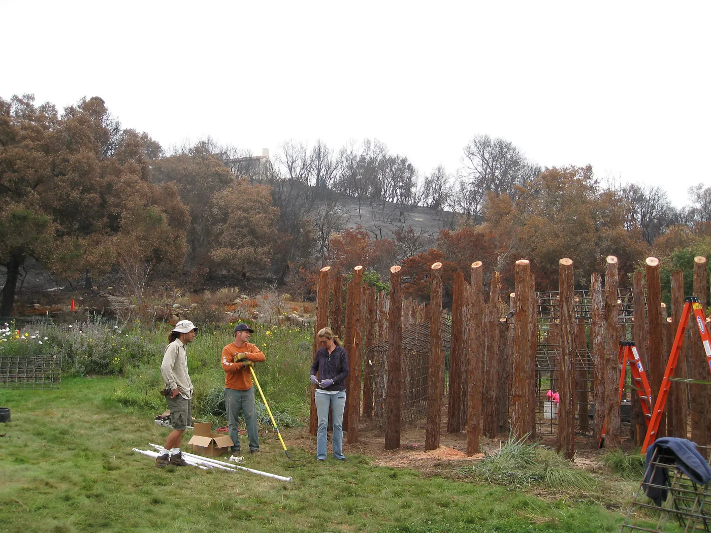 Construction of Herb Parker's â€˜Haven' labyrinth