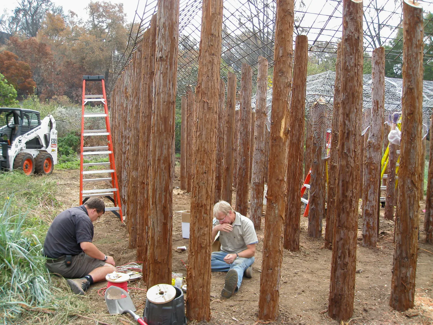 Construction of Herb Parker's â€˜Haven' labyrinth
