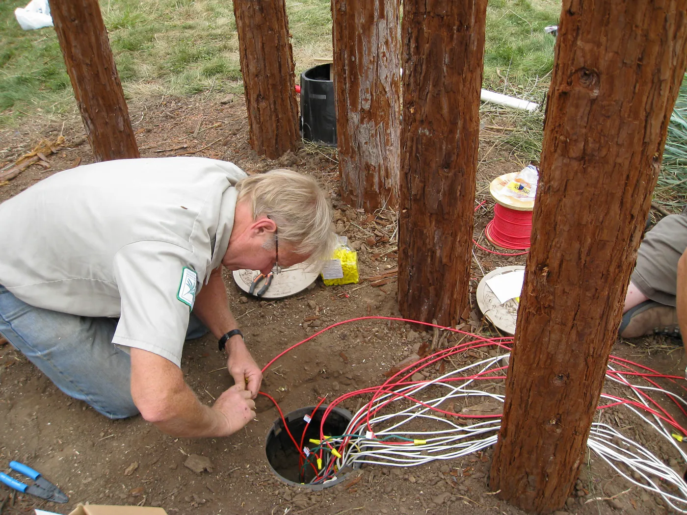 Construction of Herb Parker's â€˜Haven' labyrinth, Dave Kershaw