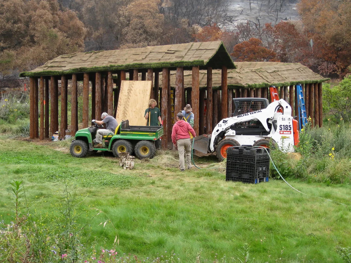 Construction of Herb Parker's â€˜Haven' labyrinth