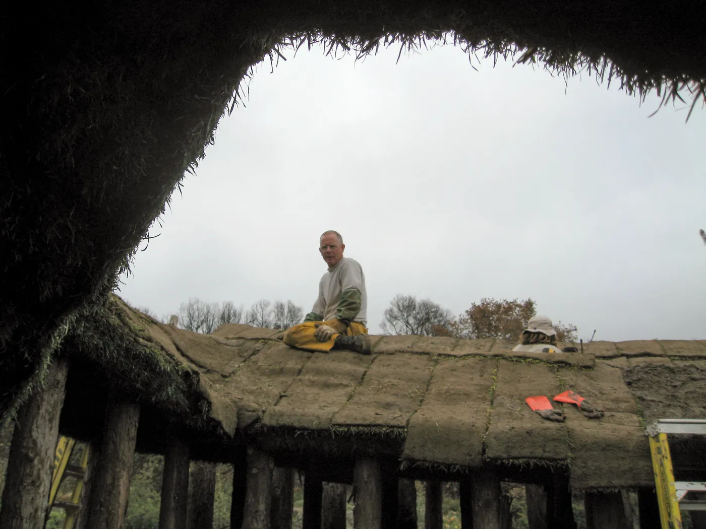 Construction of Herb Parker's â€˜Haven' labyrinth, Herb Parker