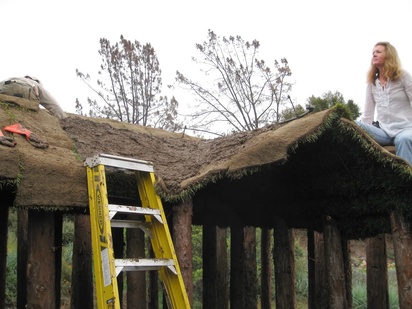 Construction of Herb Parker's â€˜Haven' labyrinth, Lisa Bogart