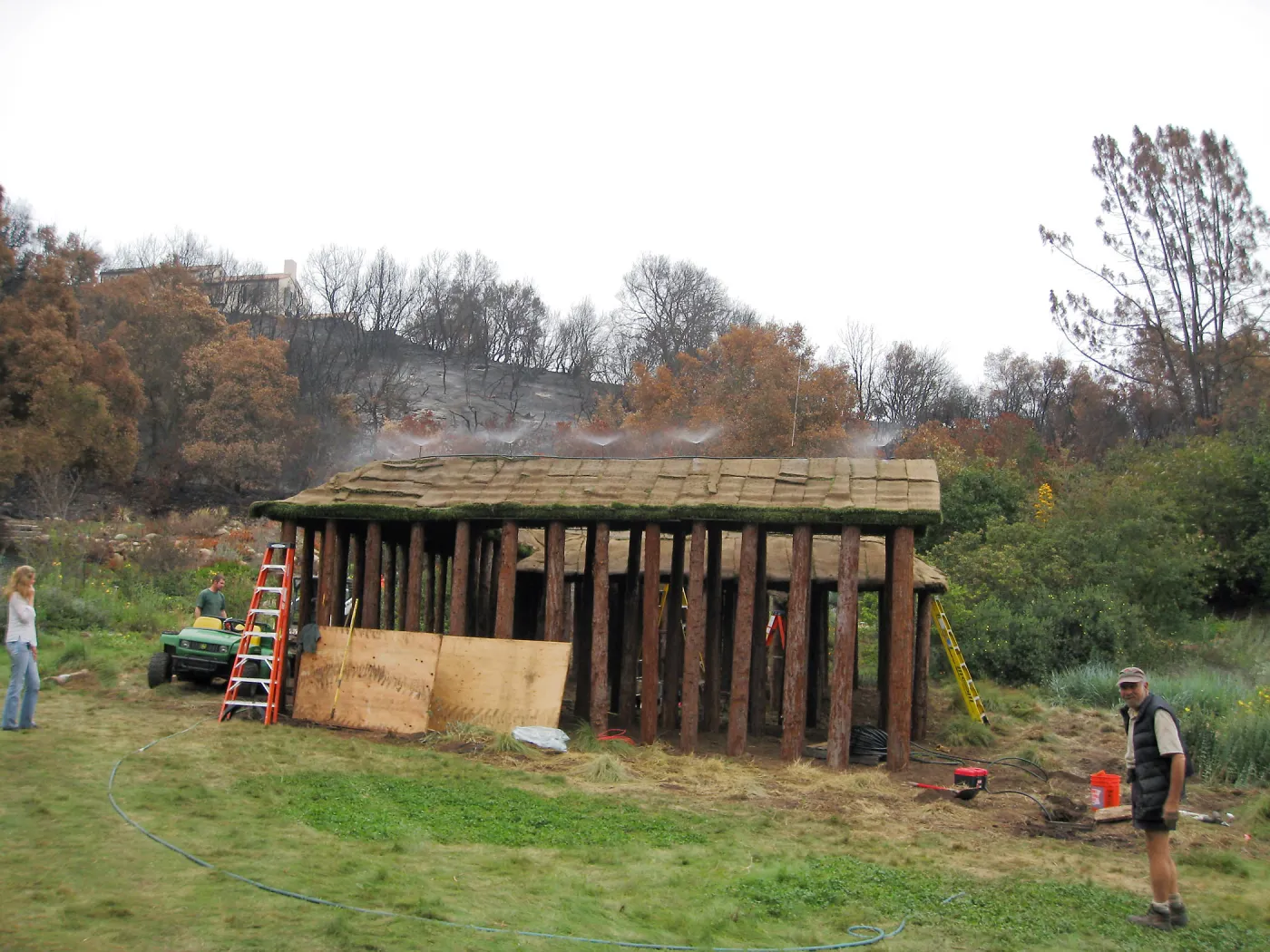 Construction of Herb Parker's â€˜Haven' labyrinth
