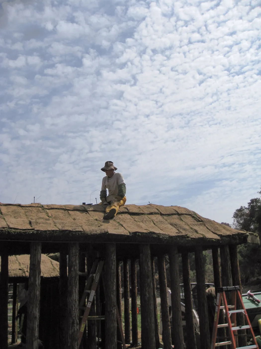Construction of Herb Parker's â€˜Haven' labyrinth