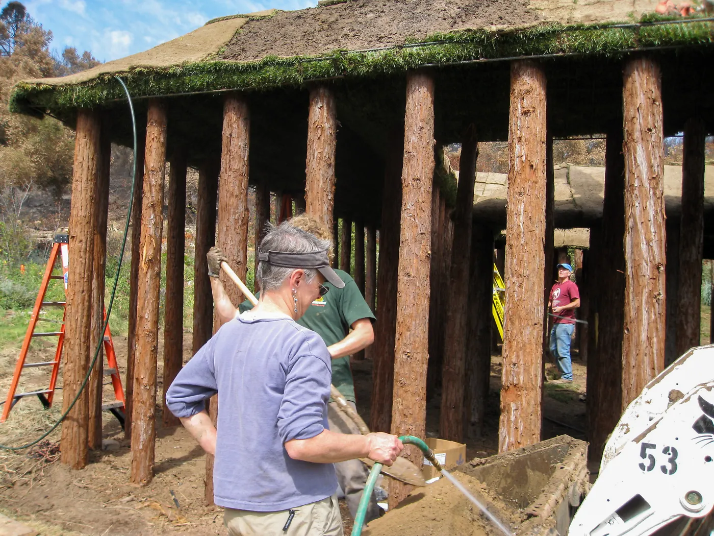 Construction of Herb Parker's â€˜Haven' labyrinth