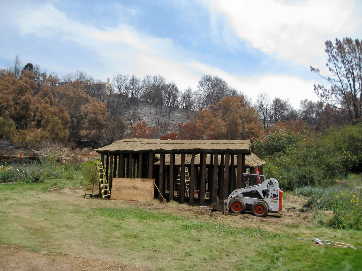 Construction of Herb Parker's â€˜Haven' labyrinth