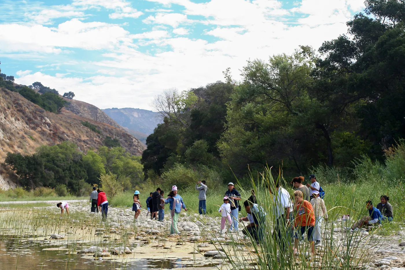 FamCamp 2005, Group at river