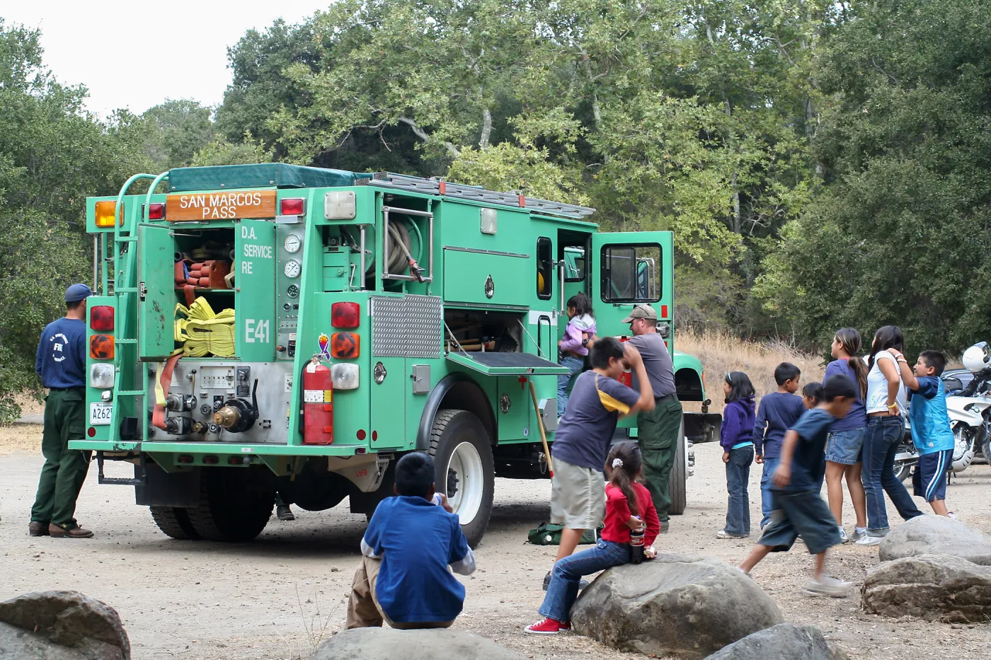 FamCamp 2005, Fire truck demonstration