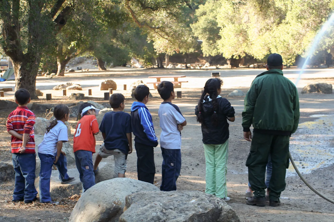 FamCamp 2007, fire hose demonstration
