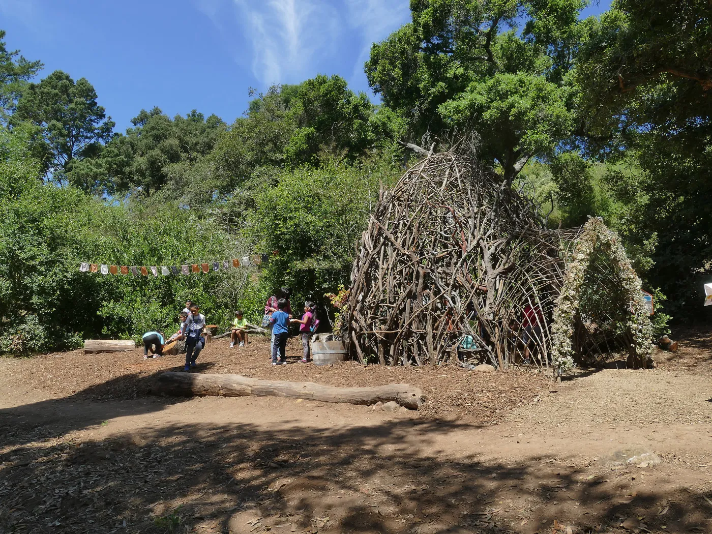 Children from the Santa Barbara Unified School District Expanded Learning Center at the Woodrat House casita