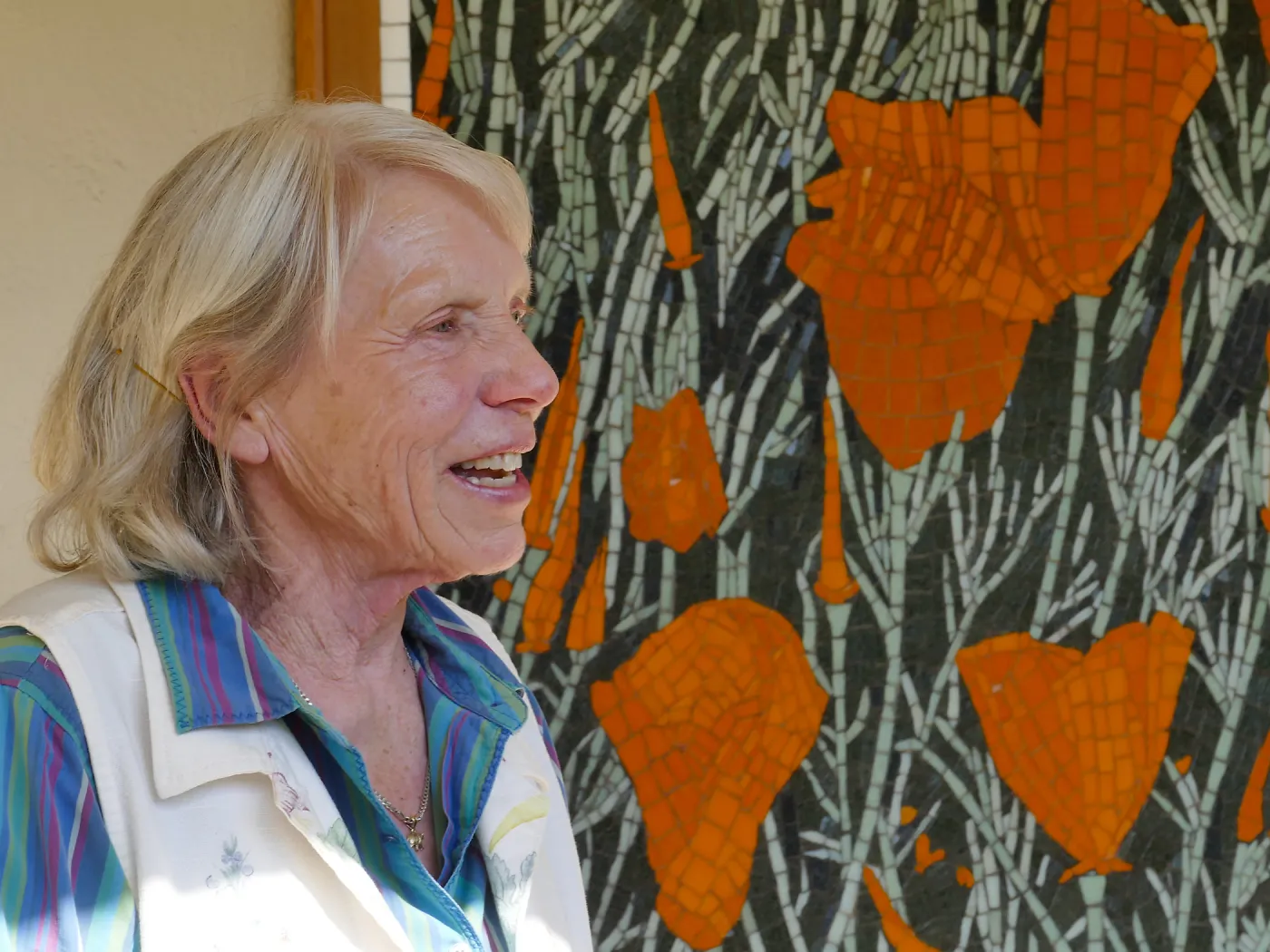 Dedication ceremony for â€œAfter the Rainsâ€ mosaic by Patti Jacquemain