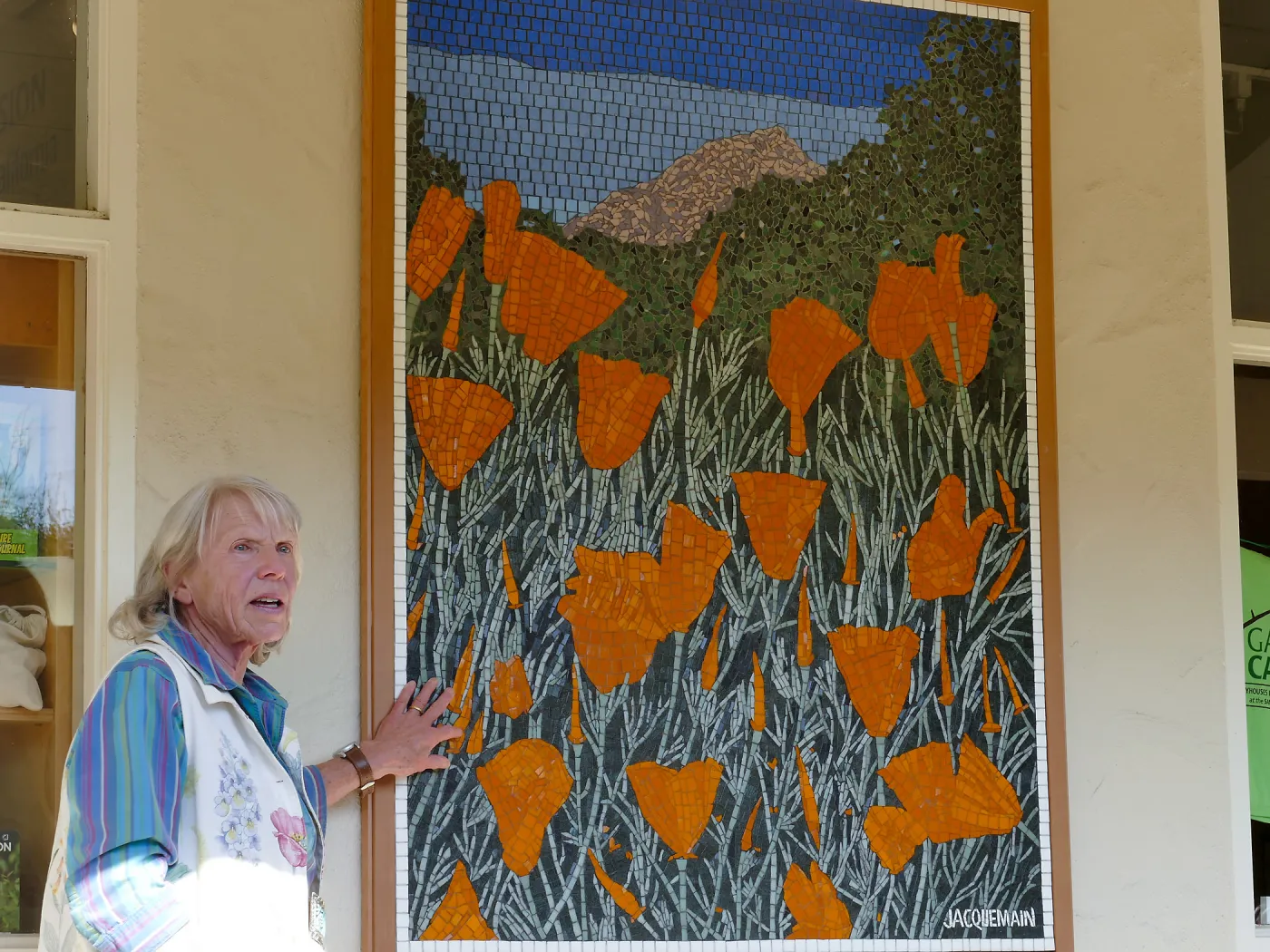 Dedication ceremony for â€œAfter the Rainsâ€ mosaic by Patti Jacquemain